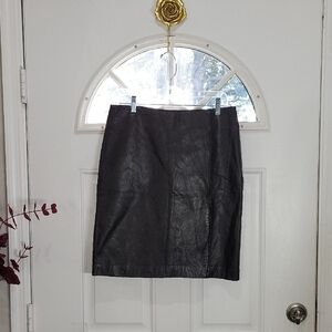 Express Black Leather Pencil Skirt Size 7/8